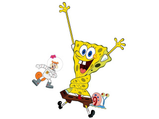 Spongebob and Sandy Cheeks wallpaper 320x240