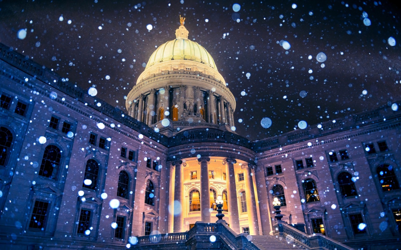 Madison, Wisconsin State Capitol wallpaper 1280x800
