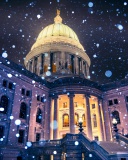 Das Madison, Wisconsin State Capitol Wallpaper 128x160