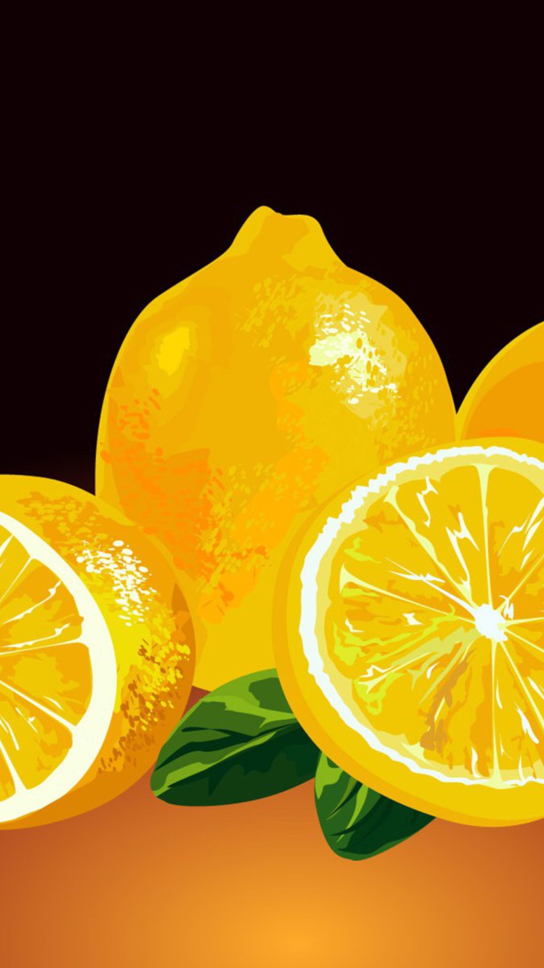 Fresh Lemon Painting wallpaper 1080x1920