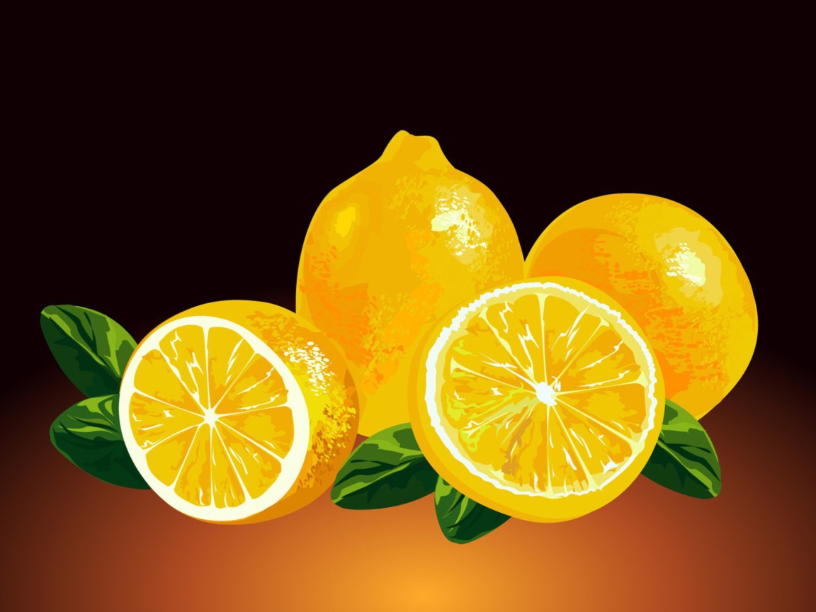 Fresh Lemon Painting wallpaper 1152x864
