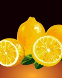 Fondo de pantalla Fresh Lemon Painting 128x160