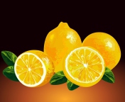 Fondo de pantalla Fresh Lemon Painting 176x144