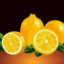 Sfondi Fresh Lemon Painting 208x208