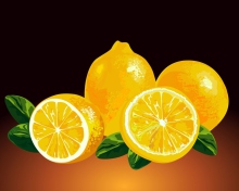 Обои Fresh Lemon Painting 220x176