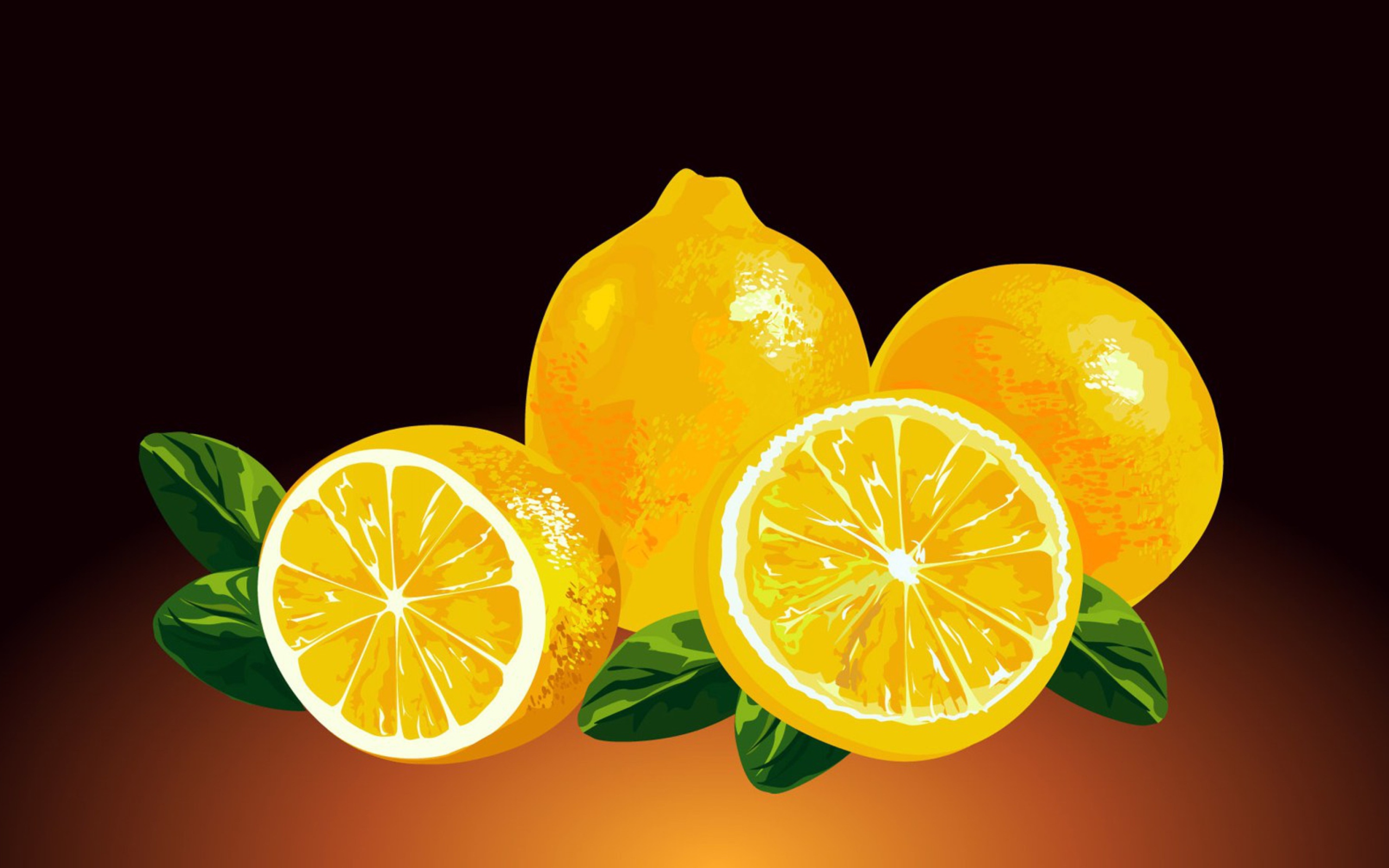 Fondo de pantalla Fresh Lemon Painting 2560x1600