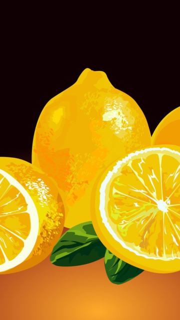 Fresh Lemon Painting wallpaper 360x640