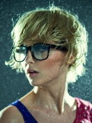 Cute Blonde Girl Wearing Glasses screenshot #1 132x176