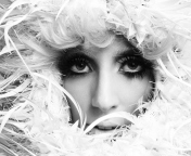 Fondo de pantalla Lady Gaga White Feathers 176x144