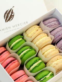 Colorful Macarons wallpaper 240x320