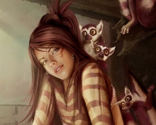 Brunette And Lemurs screenshot #1 220x176