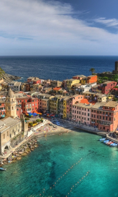 Fondo de pantalla Cinque Terre Italy 480x800