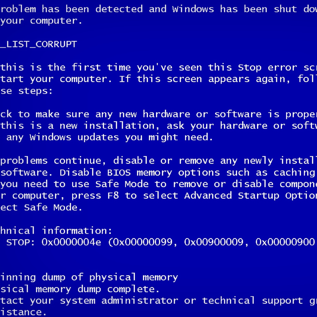 Screenshot №1 pro téma Blue Screen of Death 1024x1024