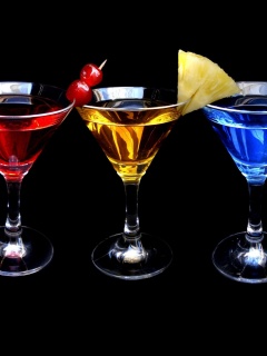 Обои Dry Martini Cocktails 240x320