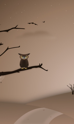 Das Owl Wallpaper 240x400