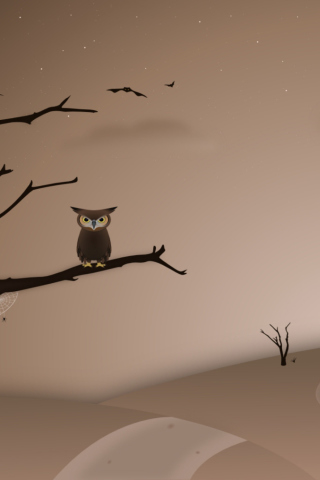 Fondo de pantalla Owl 320x480
