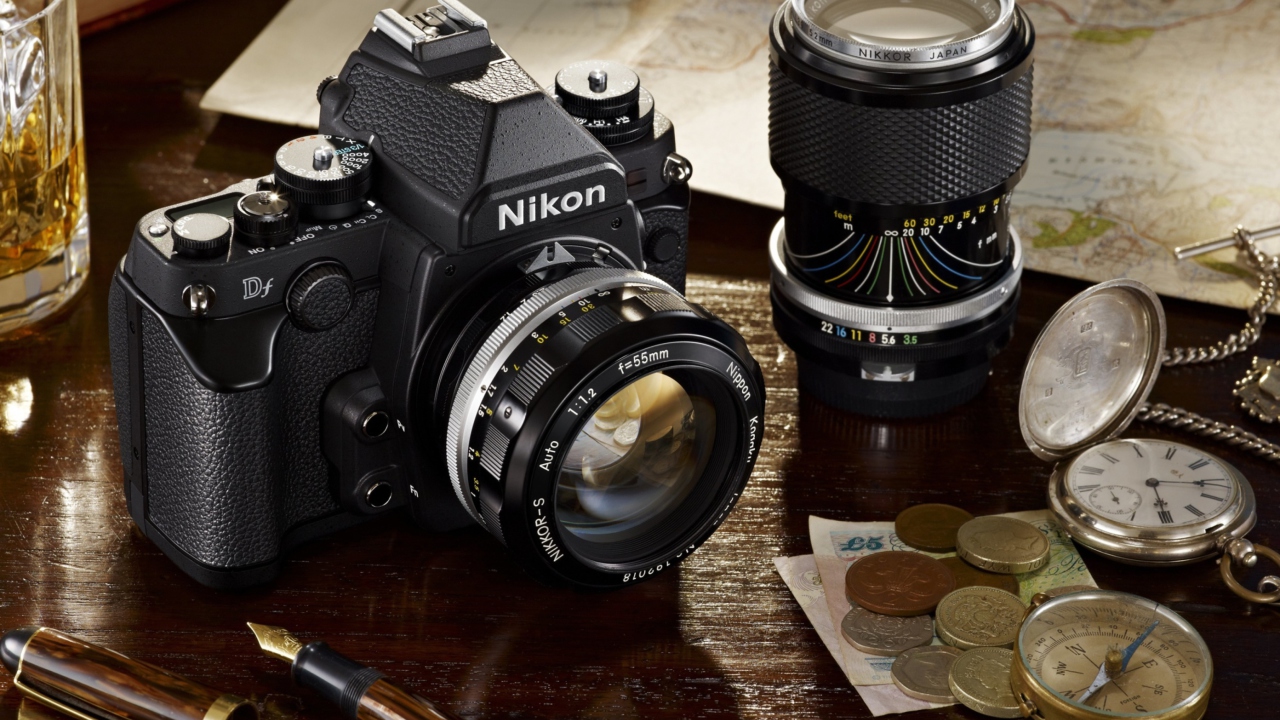 Обои Nikon Camera And Lens 1280x720