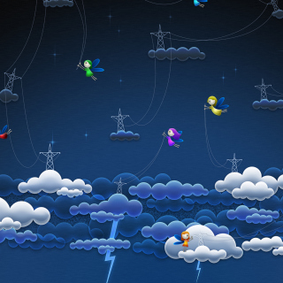 Funny Angels In Sky - Obrázkek zdarma pro iPad mini 2