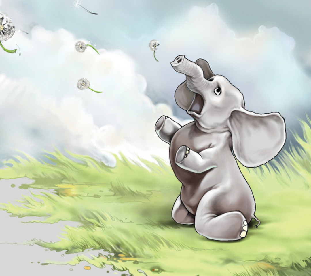 Das Funny Elephant Wallpaper 1080x960