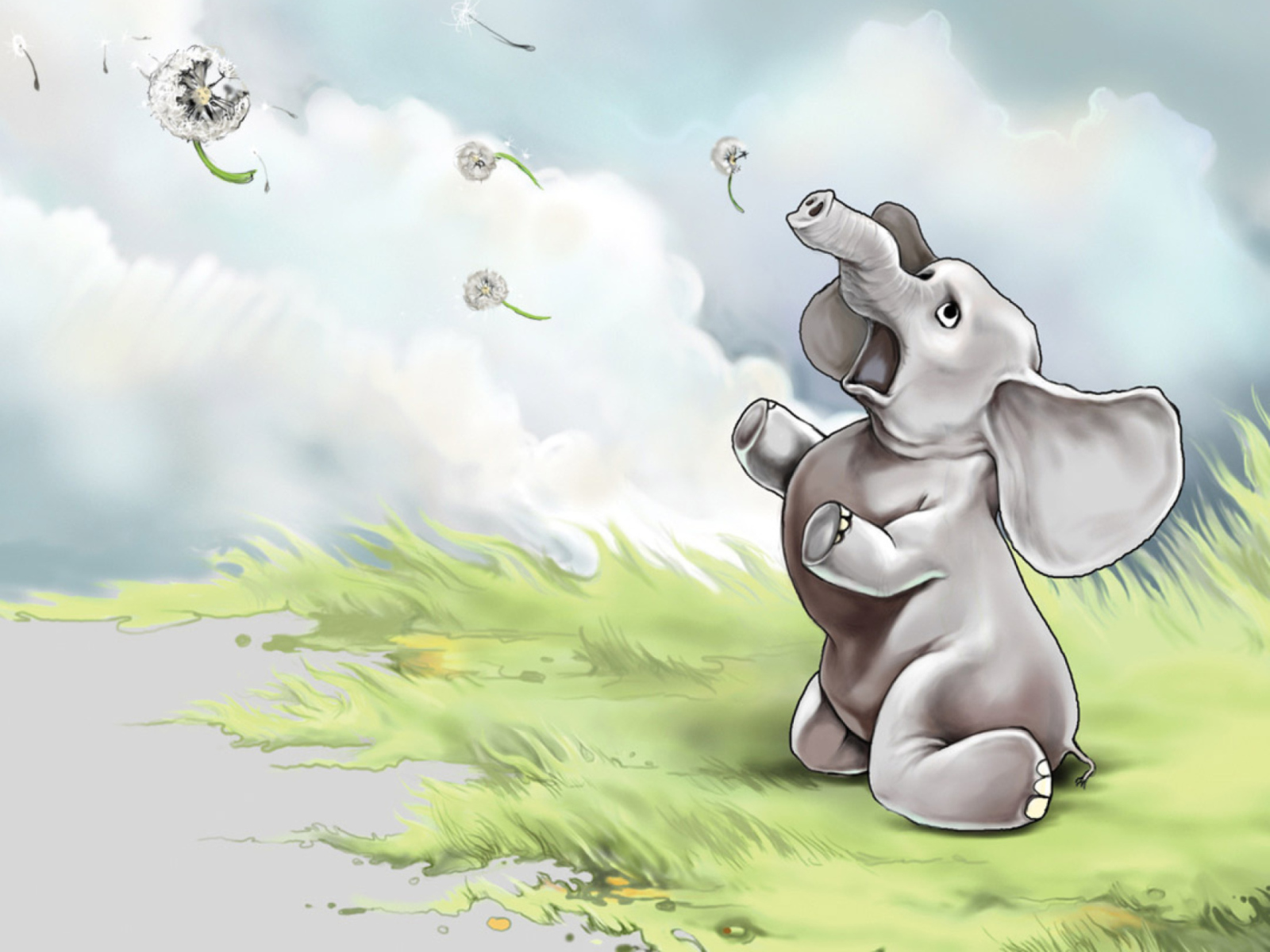 Обои Funny Elephant 1600x1200