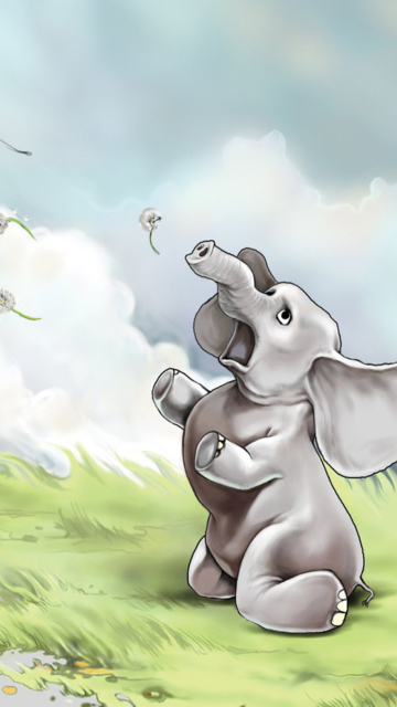 Das Funny Elephant Wallpaper 360x640