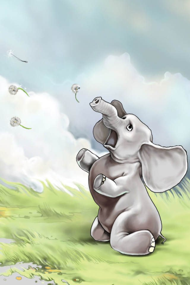 Fondo de pantalla Funny Elephant 640x960