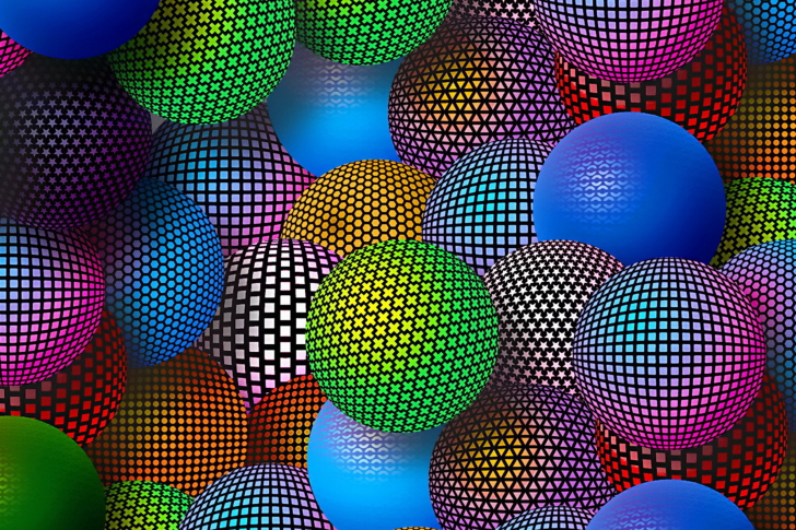 3D Neon Balls wallpaper