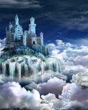 Das Castle on Clouds Wallpaper 128x160