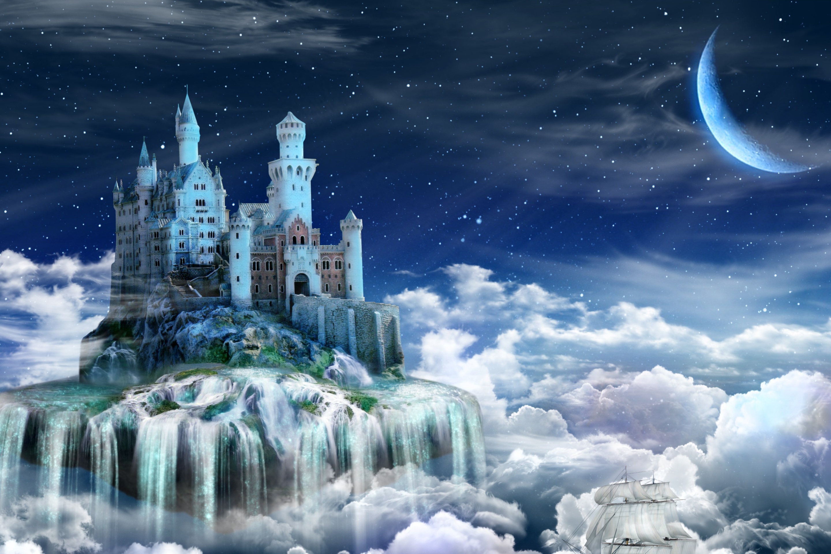 Das Castle on Clouds Wallpaper 2880x1920