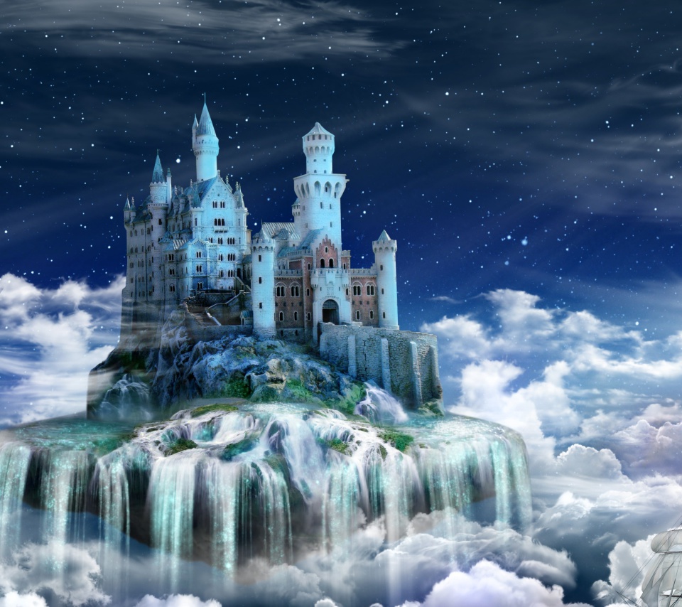 Das Castle on Clouds Wallpaper 960x854