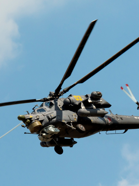 Sfondi Mil Mi-28 Havoc Helicopter 480x640