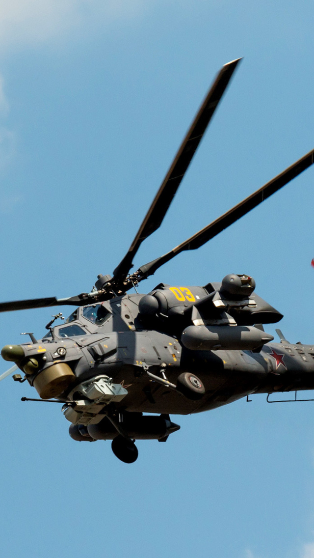 Mil Mi-28 Havoc Helicopter wallpaper 640x1136