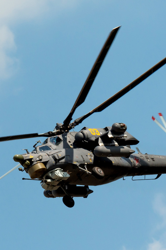Mil Mi-28 Havoc Helicopter wallpaper 640x960