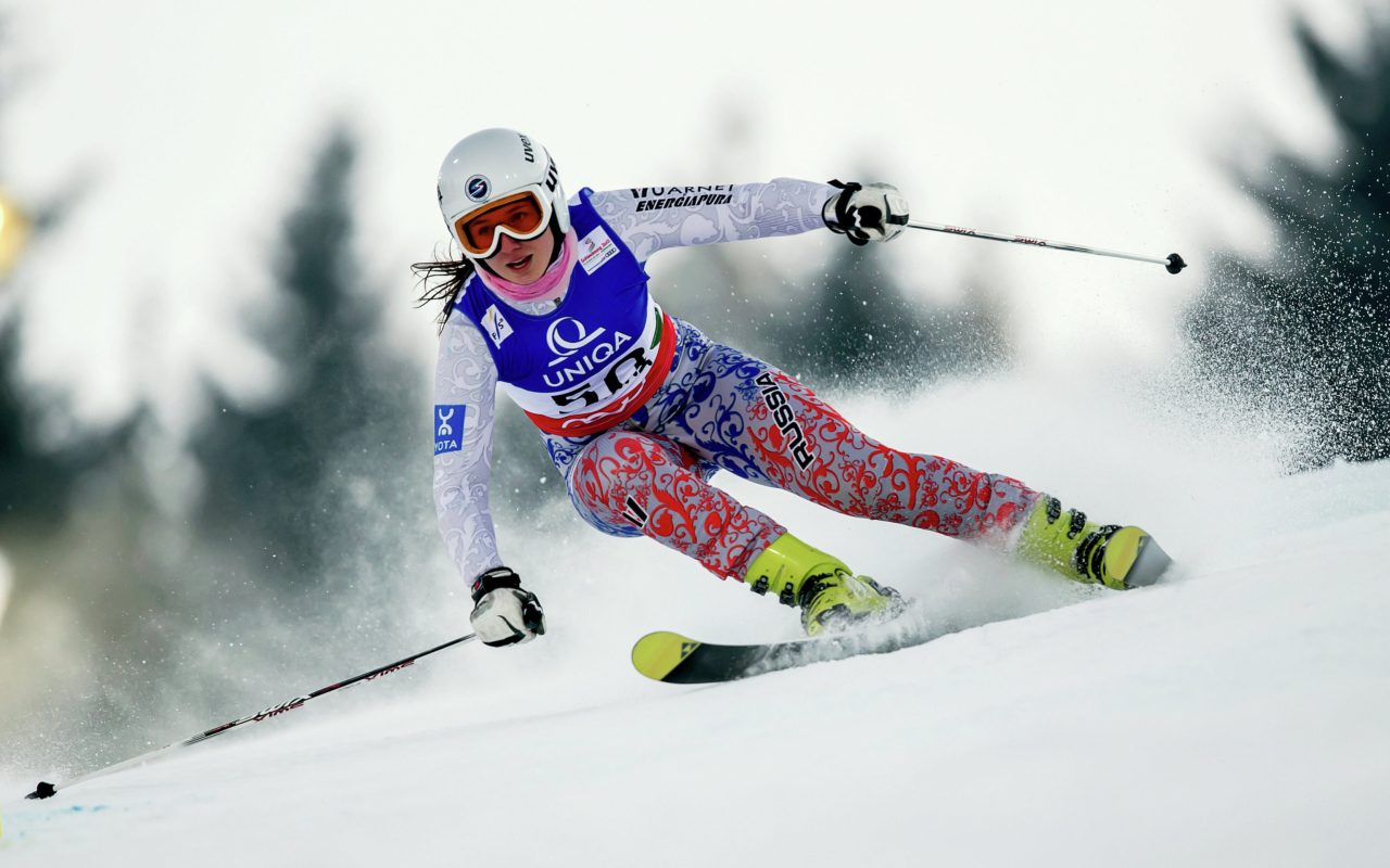 Skiing XXII Olympic Winter Games wallpaper 1280x800