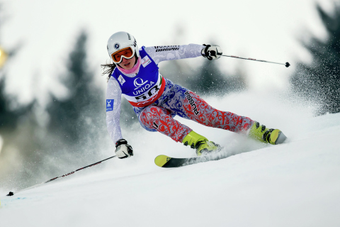 Fondo de pantalla Skiing XXII Olympic Winter Games 480x320