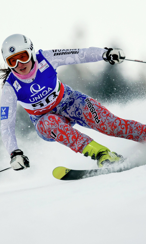 Skiing XXII Olympic Winter Games wallpaper 480x800