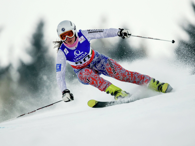 Skiing XXII Olympic Winter Games wallpaper 640x480