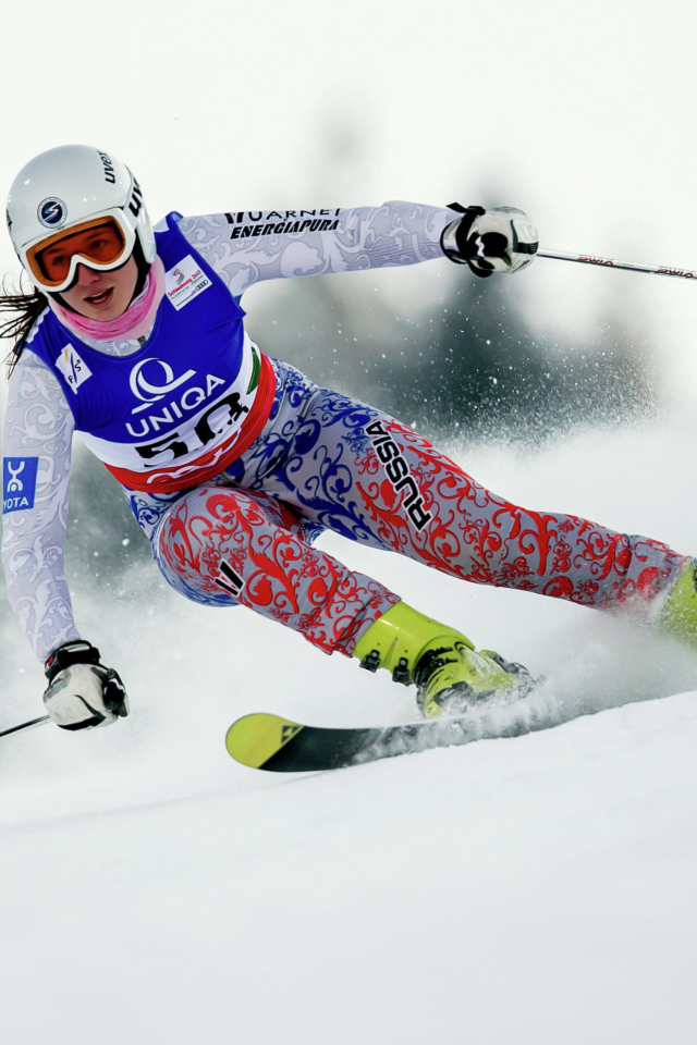 Fondo de pantalla Skiing XXII Olympic Winter Games 640x960