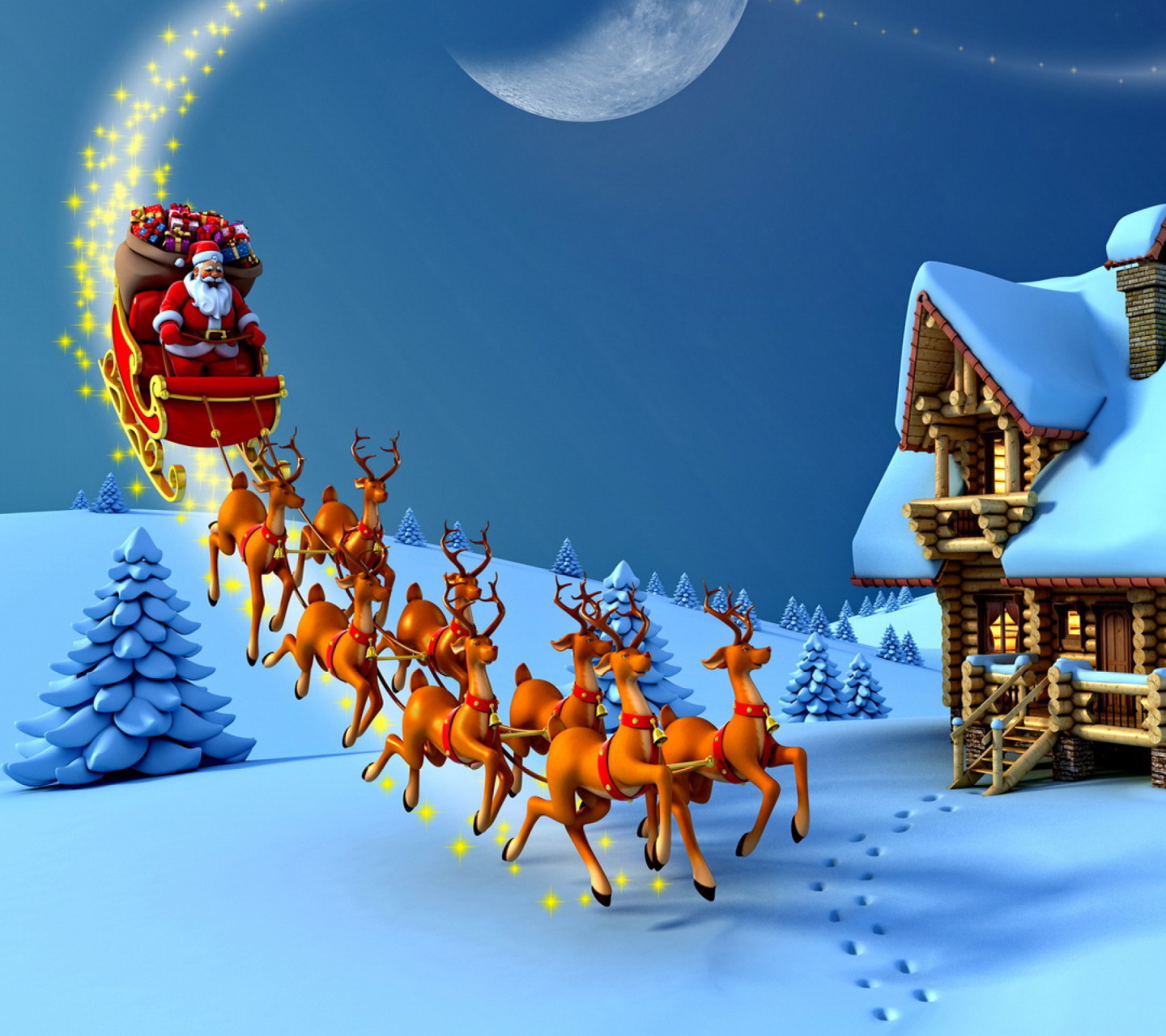 Fondo de pantalla Christmas Night 1440x1280