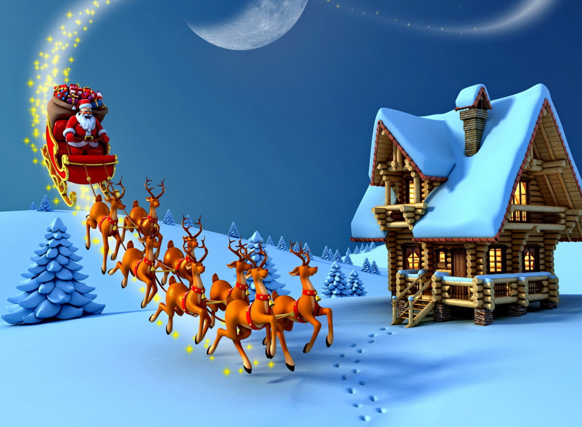 Fondo de pantalla Christmas Night 1920x1408