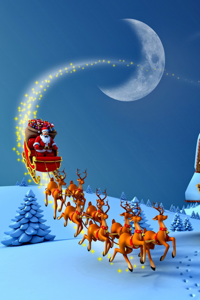 Fondo de pantalla Christmas Night 640x960