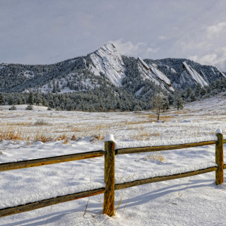 Kostenloses Chataqua Snow, Boulder Flatirons, Colorado Wallpaper für Samsung E1150