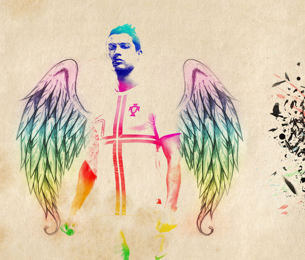 Das Cristiano Ronaldo Angel Wallpaper 1200x1024