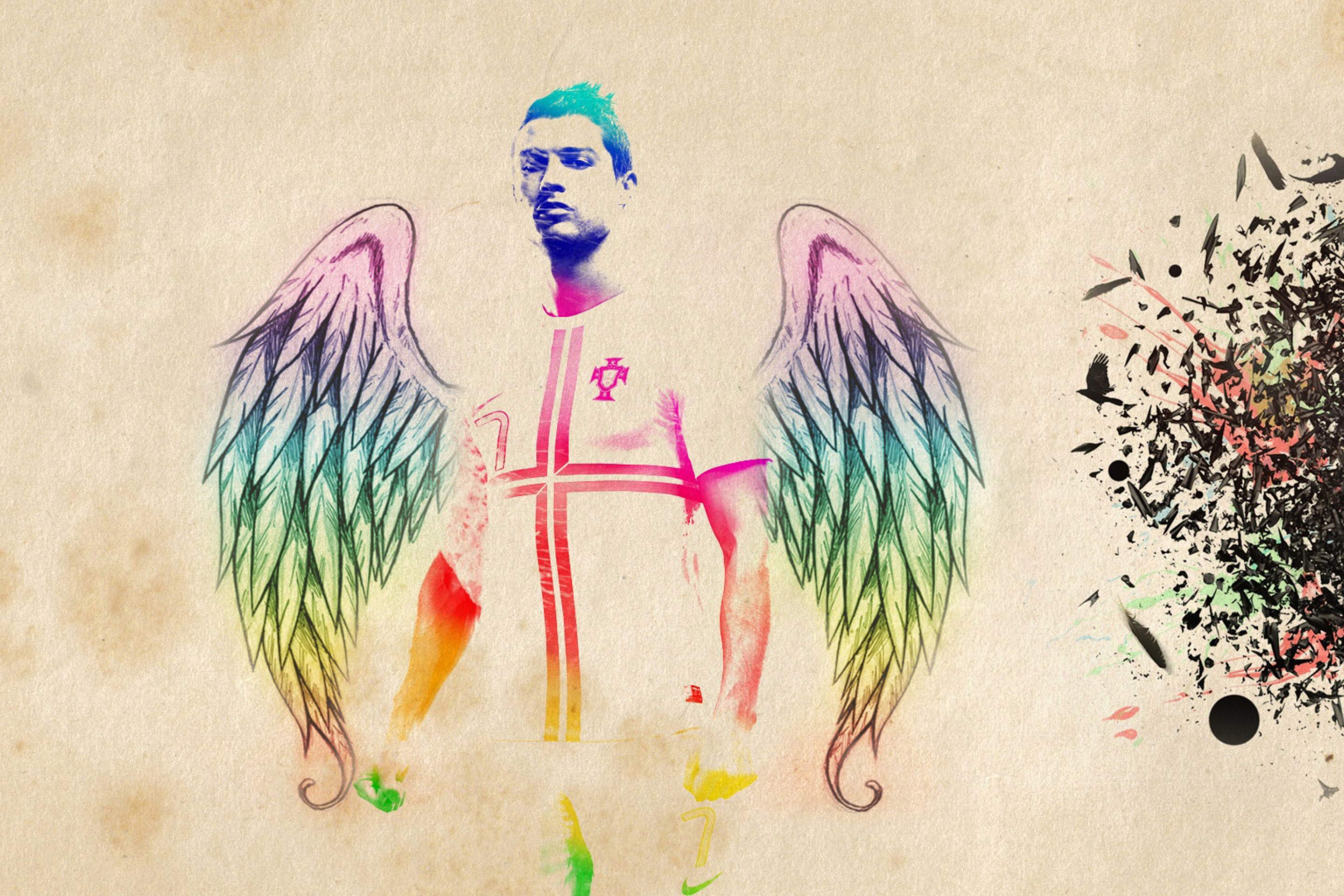 Das Cristiano Ronaldo Angel Wallpaper 2880x1920