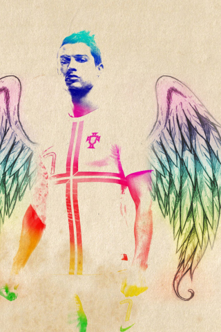 Cristiano Ronaldo Angel wallpaper 320x480