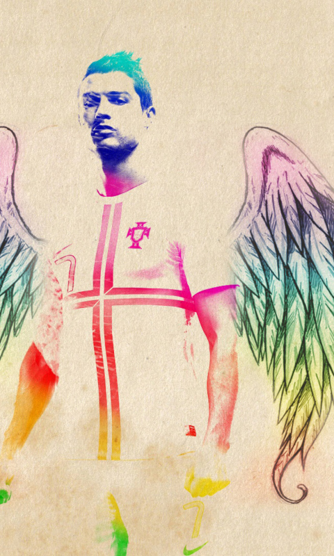 Das Cristiano Ronaldo Angel Wallpaper 480x800