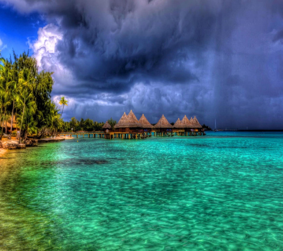 Fondo de pantalla Bora Bora Beach In Paynes Bay 960x854