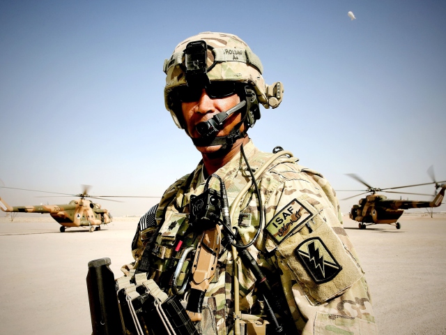 Fondo de pantalla Afghanistan Soldier 640x480
