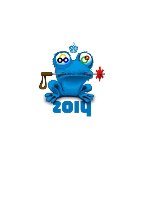 Das Sochi 2014 Olympic Mascot Wallpaper 480x640
