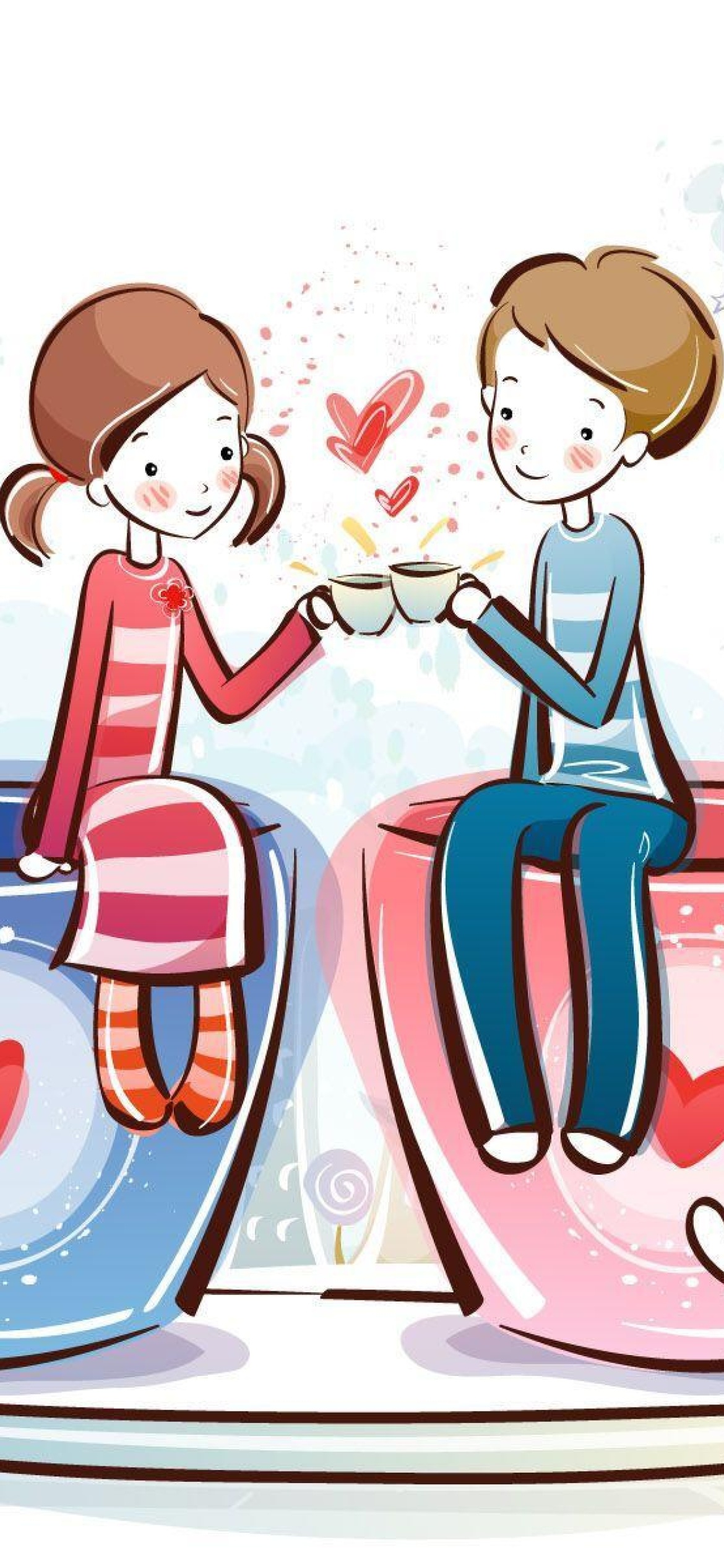 Das Valentine Cartoon Images Wallpaper 1170x2532